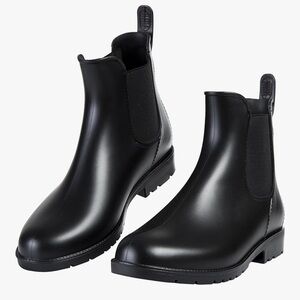 Waterproof Black Chelsea Rain Boots